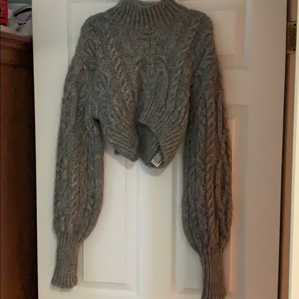 Zara cropped knit sweater